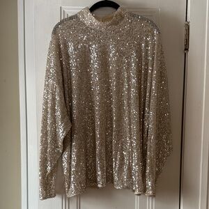 Sparkling Sequin Long Sleeve Top